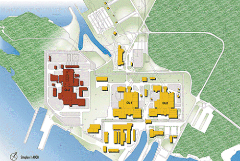Plan of the new Finnish nuclear reactor at Olkiluoto (OLK3)