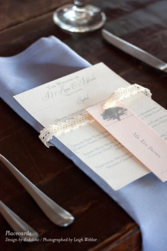 charleston weddings placecards for seated dinner from dodeline design