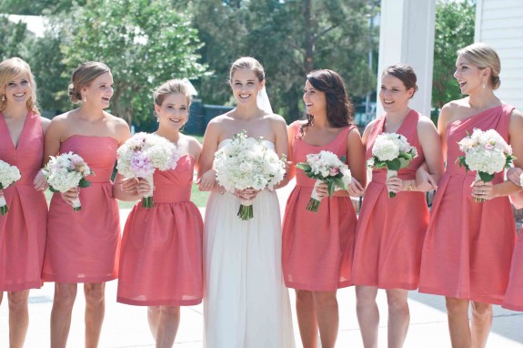 Pink Bridesmaids Dresses in Southern wedding