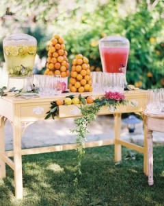 lowcountry weddings, summer wedding, fruit decor