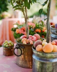 charleston weddings, summer wedding, fruit decor