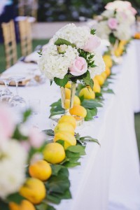 charleston weddings, summer wedding, fruit decor, lemons