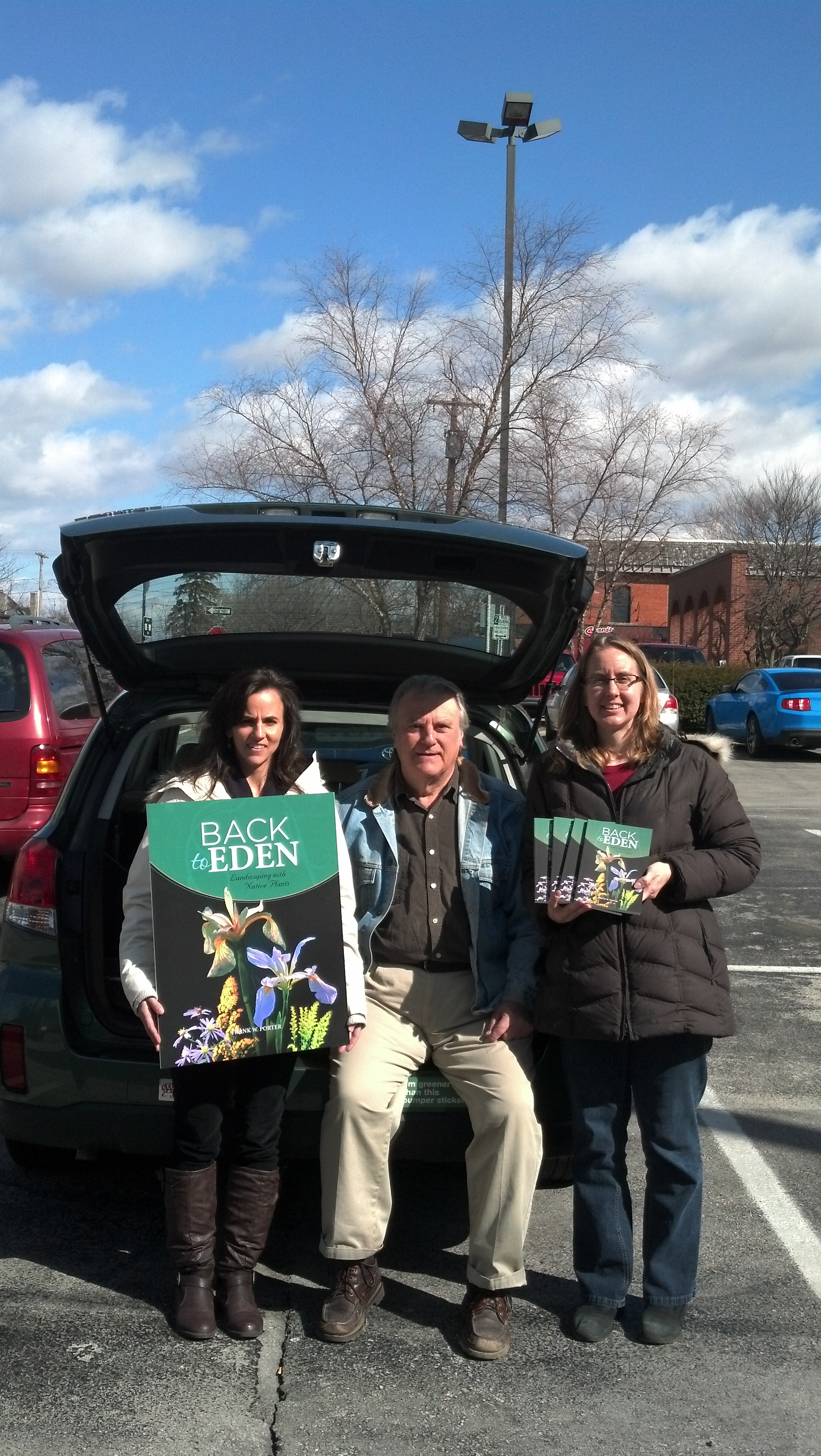 Sarah and Janice help Dr. Porter load up books for his upcoming conference! 