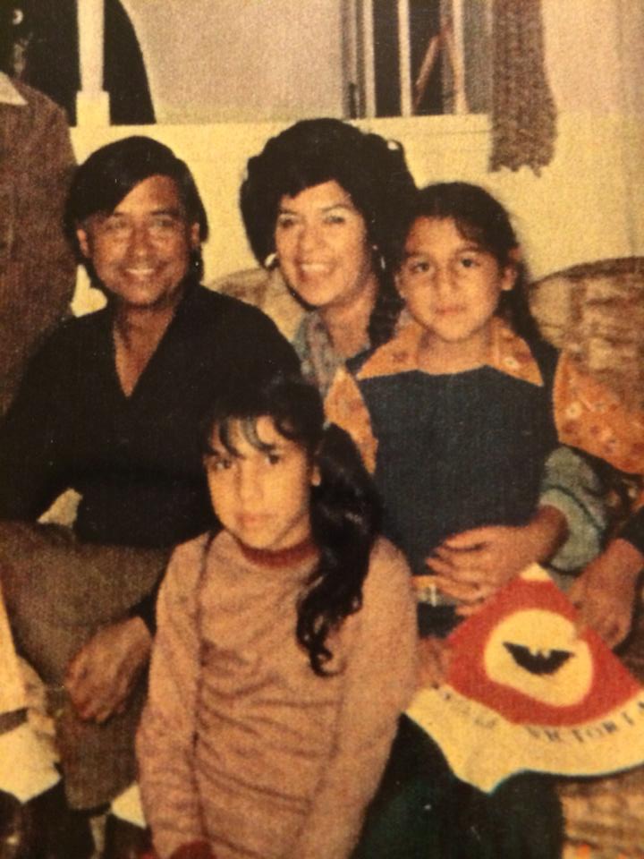 Cesar Chavez, my grandma Irene Trujillo, aunt and mom