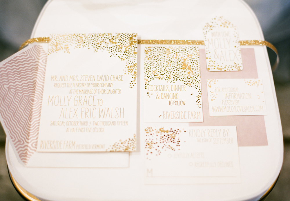 gold-letterpress-wedding-invitation