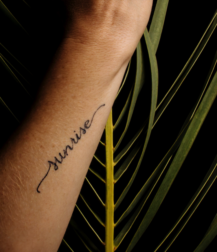 Tattoos: Calligraphy by Christie Jones / BourbonandGoose4