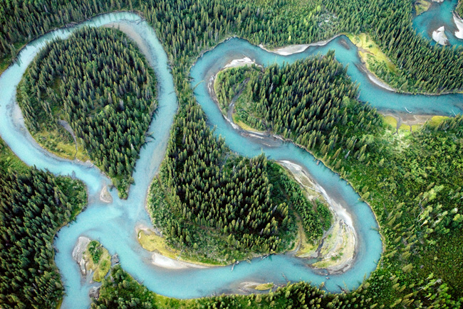 Iskut River meanders, British Columbia, 2010