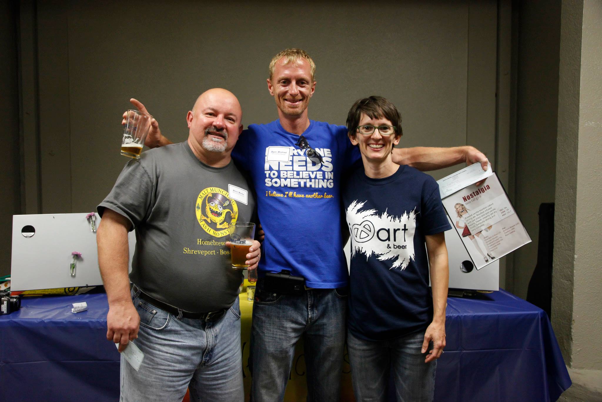 Steve Parks, Brewer's Choice 2013; Ryan Nestrud, People's Choice 2013; Jessica Slaughter, NCLAC Executive Director