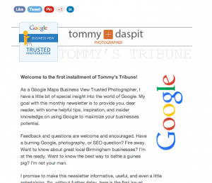 Tommy Daspit - Google My Business Tips Newsletter