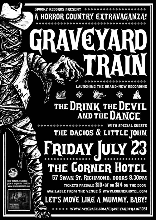 Graveyard Train album launch at The Corner, Melbourne
