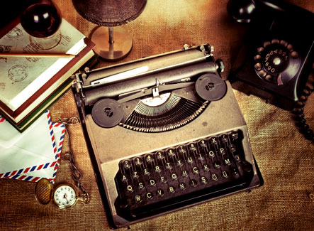 typewriter and telephone
