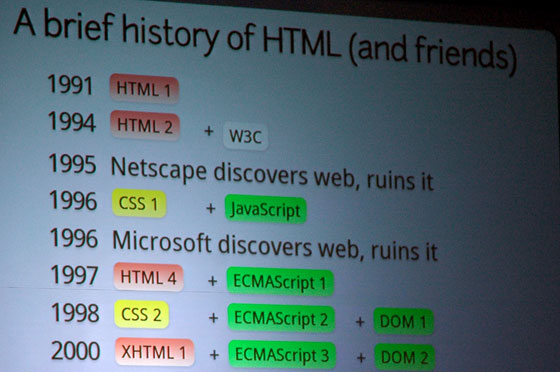 history of html by mark pilgrim