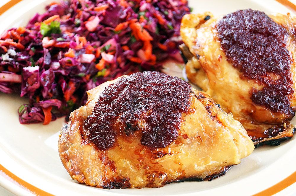 Zesty Red Cabbage Coleslaw with Mojo Criollo Dressing — The Curious Coconut