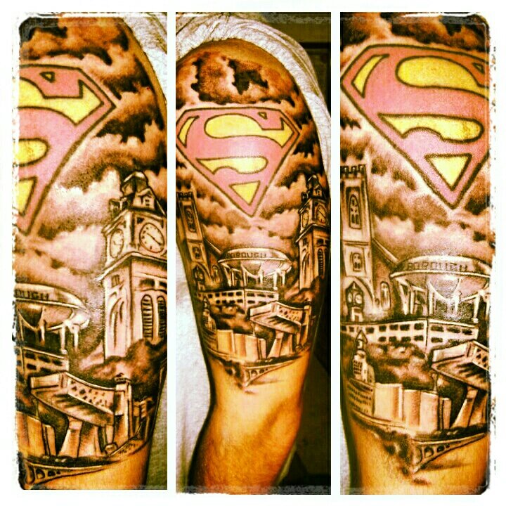 Look At The Totally Awesome Superman Peterborough Tattoo This Man Has On  His Arm — PtboCanada