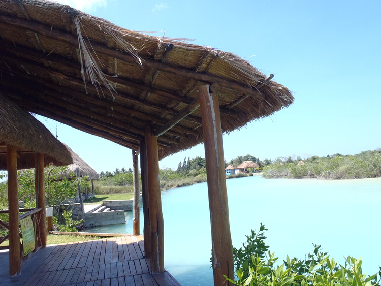 The riverfront palapa is where you launch your boat and head off into 
Bacalar. No traffic!