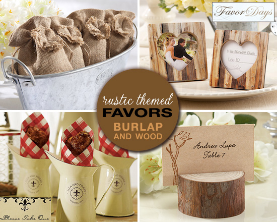 rustic themed wedding favors