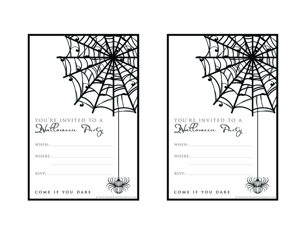 9 Fun Stylish Ideas for Halloween Weddings   a Printable Invitation