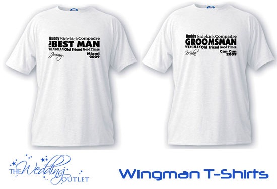wingman best man and groomsman t-shirts