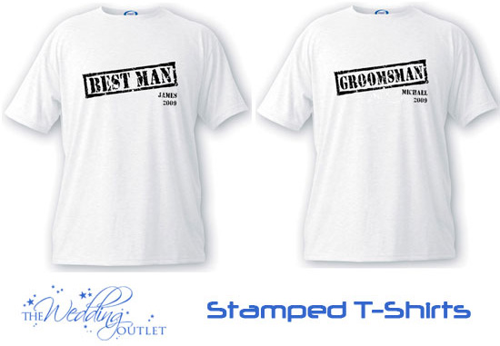 stamped best man and groomsman t-shirts