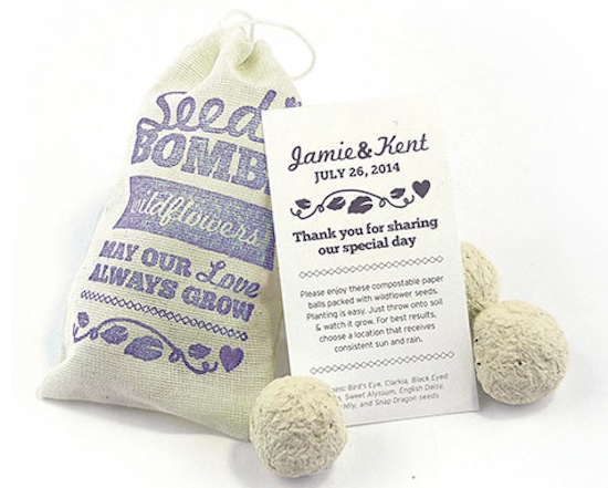 wildflower seed bomb favors from www.daisy-days.com