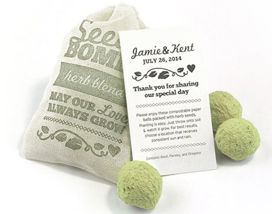 herb seed bomb favors from www.daisy-days.com