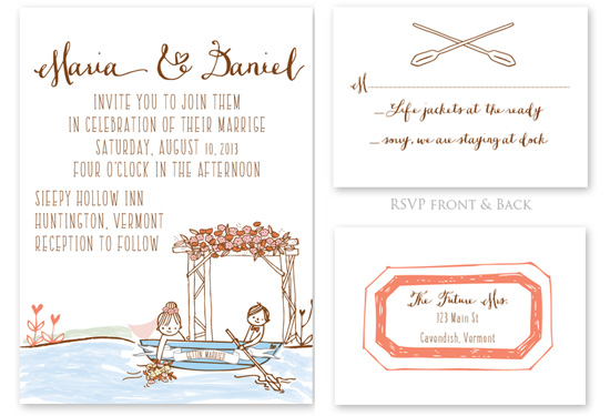 Outdoors themed rustic wedding invitation suite from Lasso'd Moon