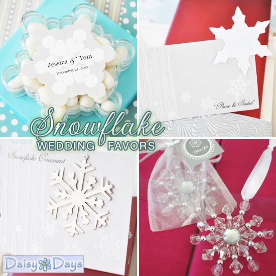 snowflake wedding favors