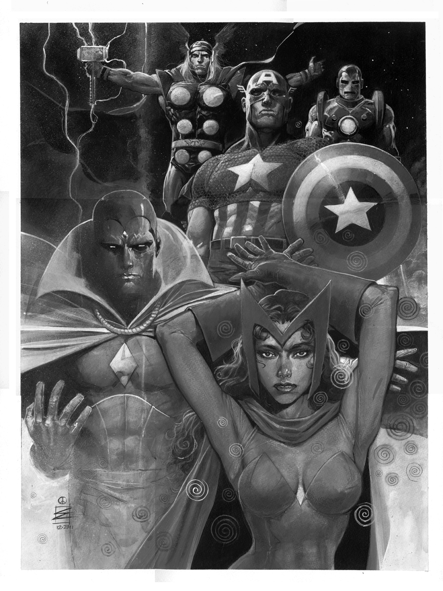 Awesome Black & White Comic Book Character Art from Eddie