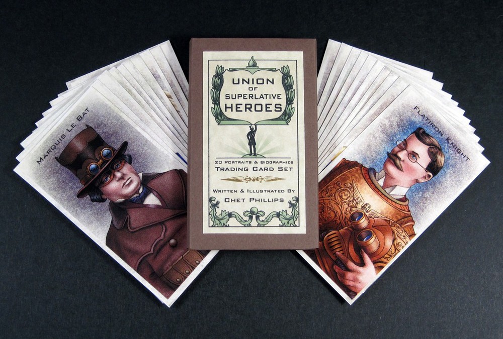 Steampunk Superhero Trading Card Art - UNION OF SUPERLATIVE HEROES — GeekTyrant