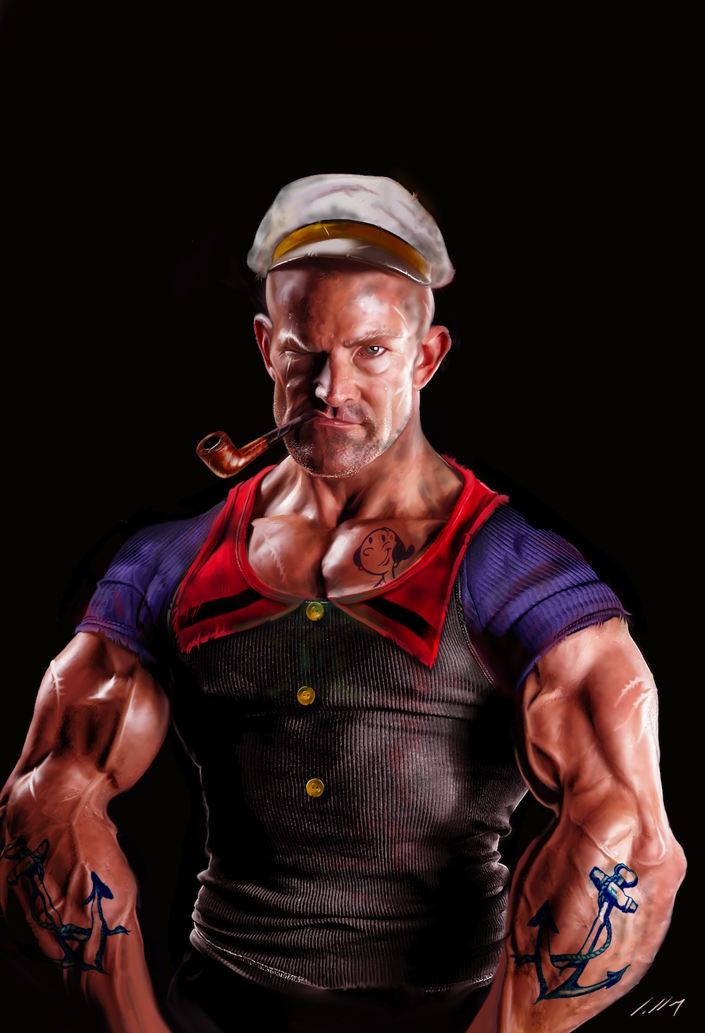 Real Life Popeye The Sailor Man Art — GeekTyrant
