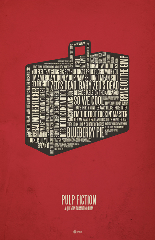 ... poster typographical poster art made up entirely of movie quotes
