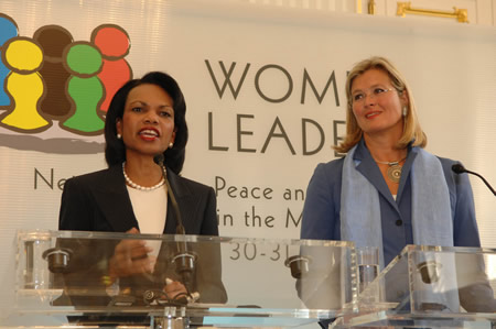 U.S. Secretary of State Condoleezza Rice and Austrian Foreign Minister Ursula Plassnik