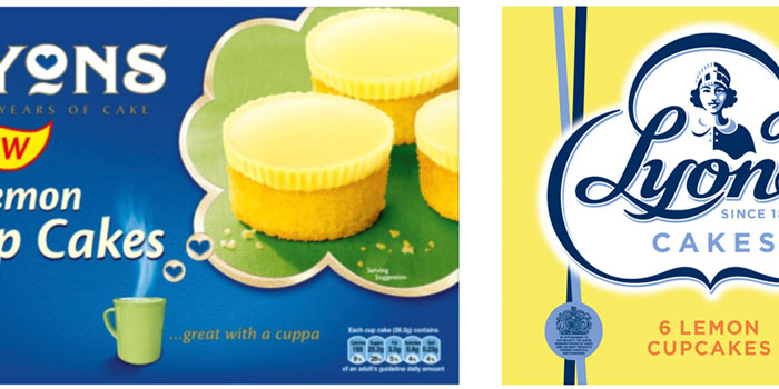 Before & After: Lyons Cakes — The Dieline | Packaging & Branding Design