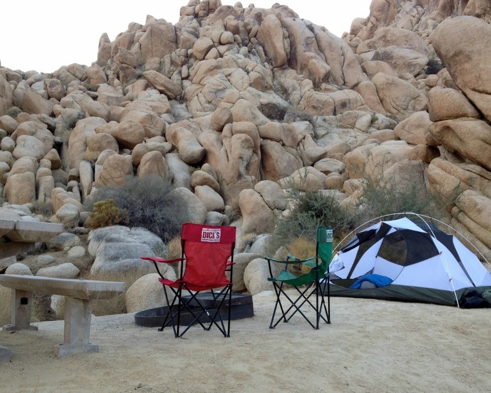 Camping at Indian Cove Campground in Joshua Tree National Park
