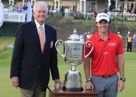 Ted Bishop and Rory McIlroy at Kiawah Island in 2012