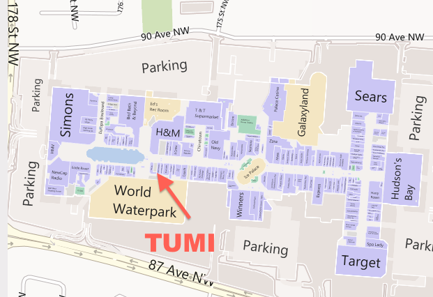 west edmonton mall map Tumi To Open 2nd Canadian Store At West Edmonton Mall
