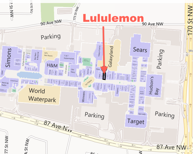 LULULEMON&#39;S TOP SELLING STORE IS AT WEST EDMONTON MALL