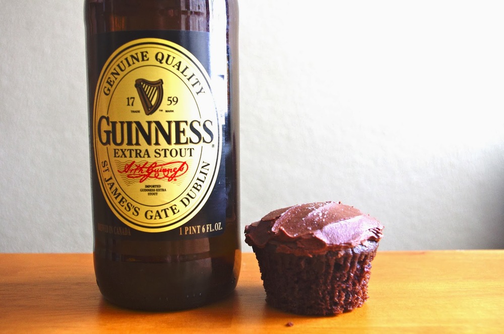 Triple Chocolate Guinness Cupcakes | Guinness beer adds an extra depth to these triple chocolate cupcakes that makes them irresistible | www.thebatterthickens.com