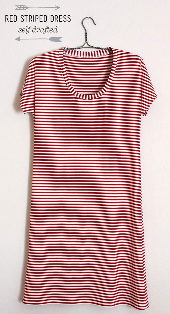 Summer Sewing -7 – Red Striped Dress — Sew DIY