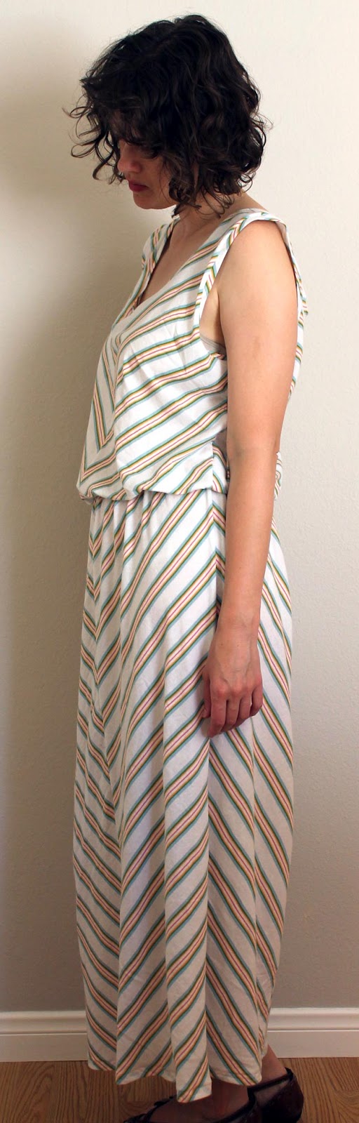 Striped Bias-cut Knit Maxi Dress — Sew DIY