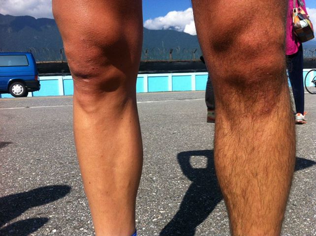 legs cycling Shaved for