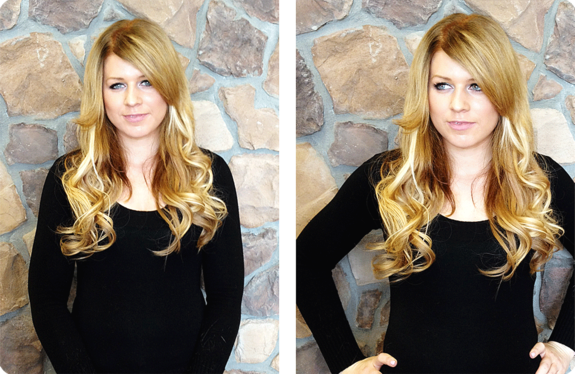 After photos using Dreamcatchers Hair Extensions