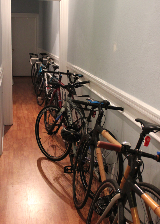 bike storage, lots of bikes, stacks of bikes, where to keep your bikes, where should i put my bike, bike locker, bike garage, bike room, bikes in the living room, bikes in the hallway, bikes in the garage, bike storage around the world