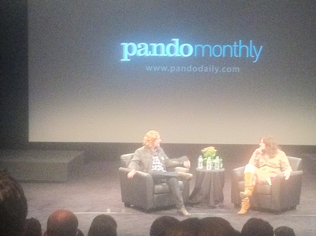 Matt Mullenweg and Sarah Lacy On Stage at Pando Monthly