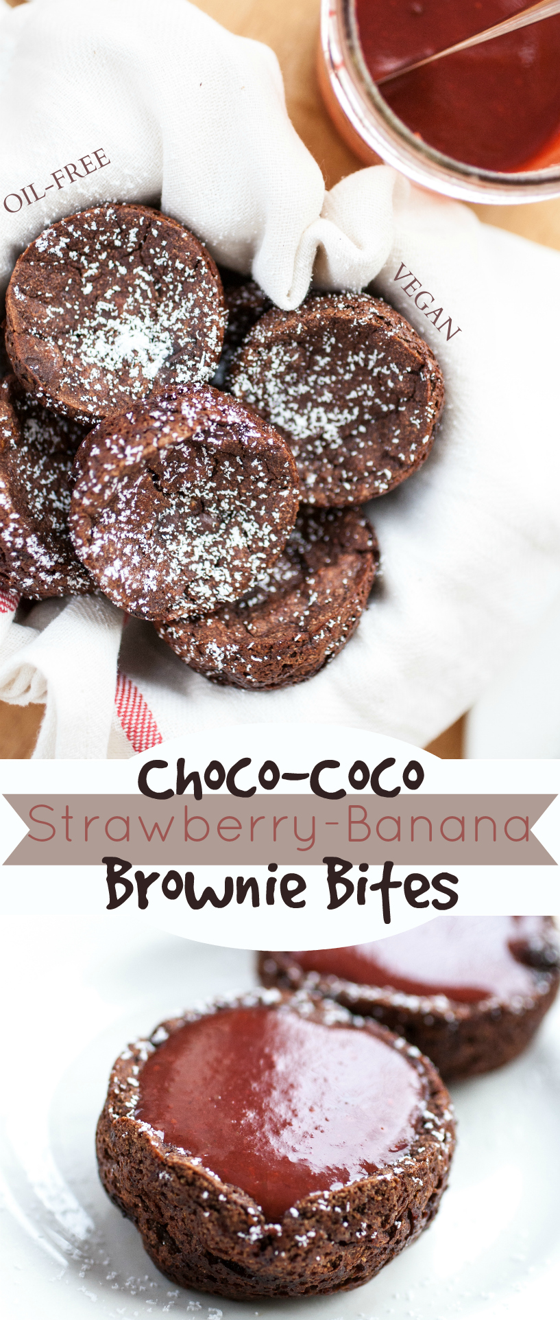Produce On Parade - ChocoCoco Strawberry-Banana Brownie Bites 