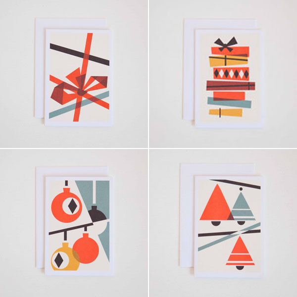 Bauhaus inspired Christmas cards \u2014 Design Hunter