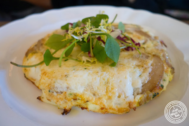 image of egg white frittata with mushrooms at Lafayette in Greenwich Village, NYC, New York