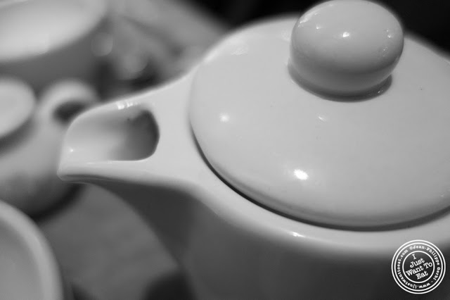 image of tea pot at Le Pain Quotidien in NYC, New York
