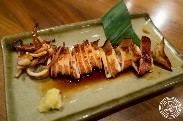 image of grilled squid at Inakaya in Times Square, NYC, New York