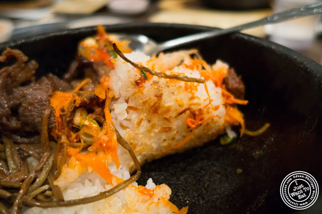 image of rice crust from bibimbap at Don's Bogam in Murray Hill, NYC, New York